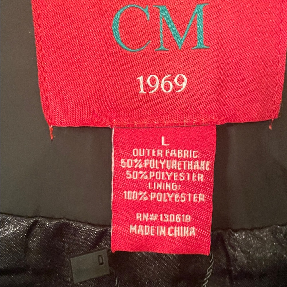 CM 1969 Women's Black waterproof Jacket with Gold Accents.  Large - Picture 2 of 8